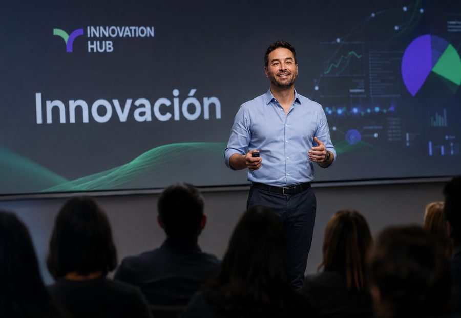 Juanjo Artero durante una conferencia sobre innovación